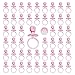 50 Pieces 2.75 Inch Baby Pacifier Baby Shower Plastic Pacifier for Baby Shower Pacifier, Baby Shower Gender Show Party Decoration DIY Baby Shower Birthday Party Gift (Pink)