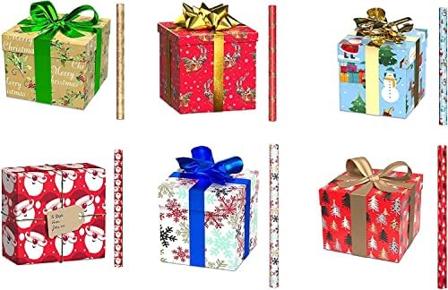 20M Christmas Wrapping Paper Roll -Seasonal- Diffrent Designs You Will Receive Any Christmas Wrapping Roll