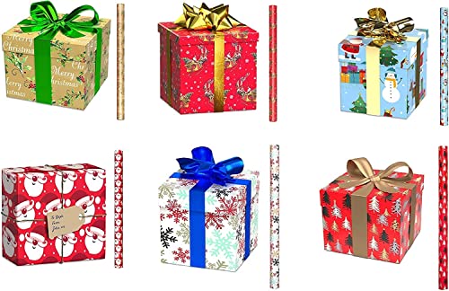 20M Christmas Wrapping Paper Roll -Seasonal- Different Designs You Will Receive Any Christmas Wrapping Roll Happy Birthday Tartan,Tradiational,Cute,Modern,Kids And Many More - Image 9