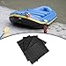 Tachiuwa 4Pcs Deck Grip Mats Non Slip Traction Pad EVA Foam Sheet Surfboard Pad DIY Cuttable Boat Decking Sheet for Kayak Canoe Stand up Paddleboard, Black