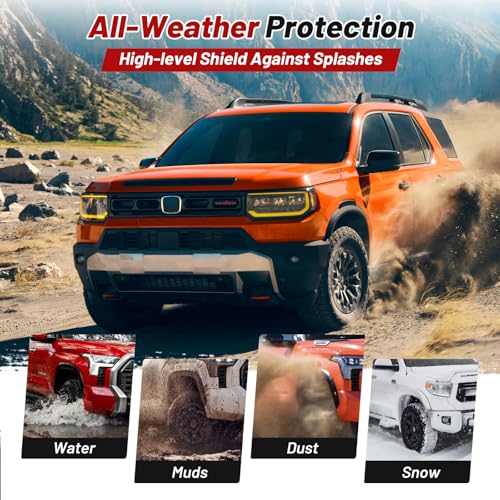 Image of Sunsdrew Mud Flaps for 2026 Honda Passport Mudguards Accessories All-Weather Passport Mud Flaps Splash Guards No-Drill Front and Rear-Black,4 Pc