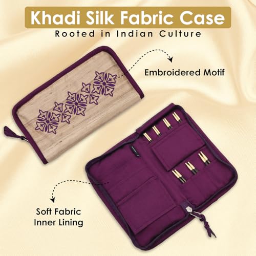Image of Lantern Moon Bliss Interchangeable Circular Knitting Needle Set 4 inch (10cm) | 7 US Sizes (2.5 to 10)