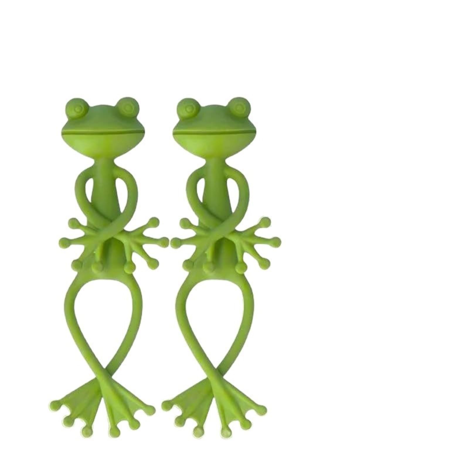 JYANJIDEG Green Animal Pet Frog Decorative Plant Stand Climbing Vine Plant Fixed Stand Cross