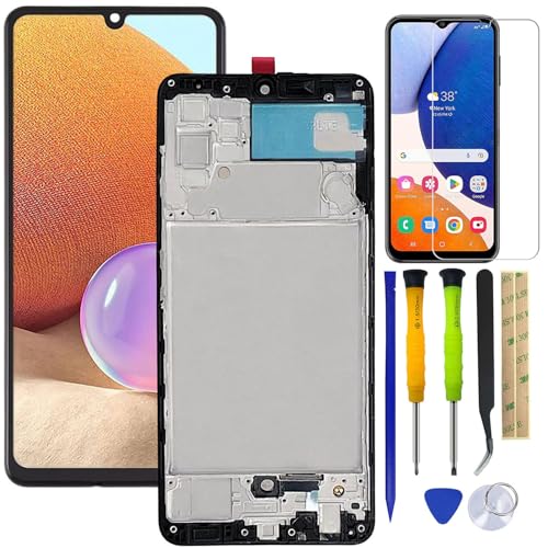 Image of Screen Replacement LCD Display Touch Digitizer Assembly for Samsung Galaxy A32 4G SM-A325F, SM-A325F /DS, SM-A325M 6.4 inch with Frame +Tools