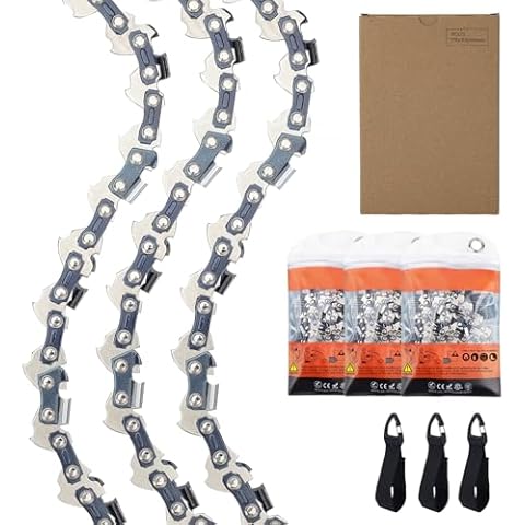 Qiaomiao 3-Pack Chainsaw Chain for 16 Inch Bar Cover