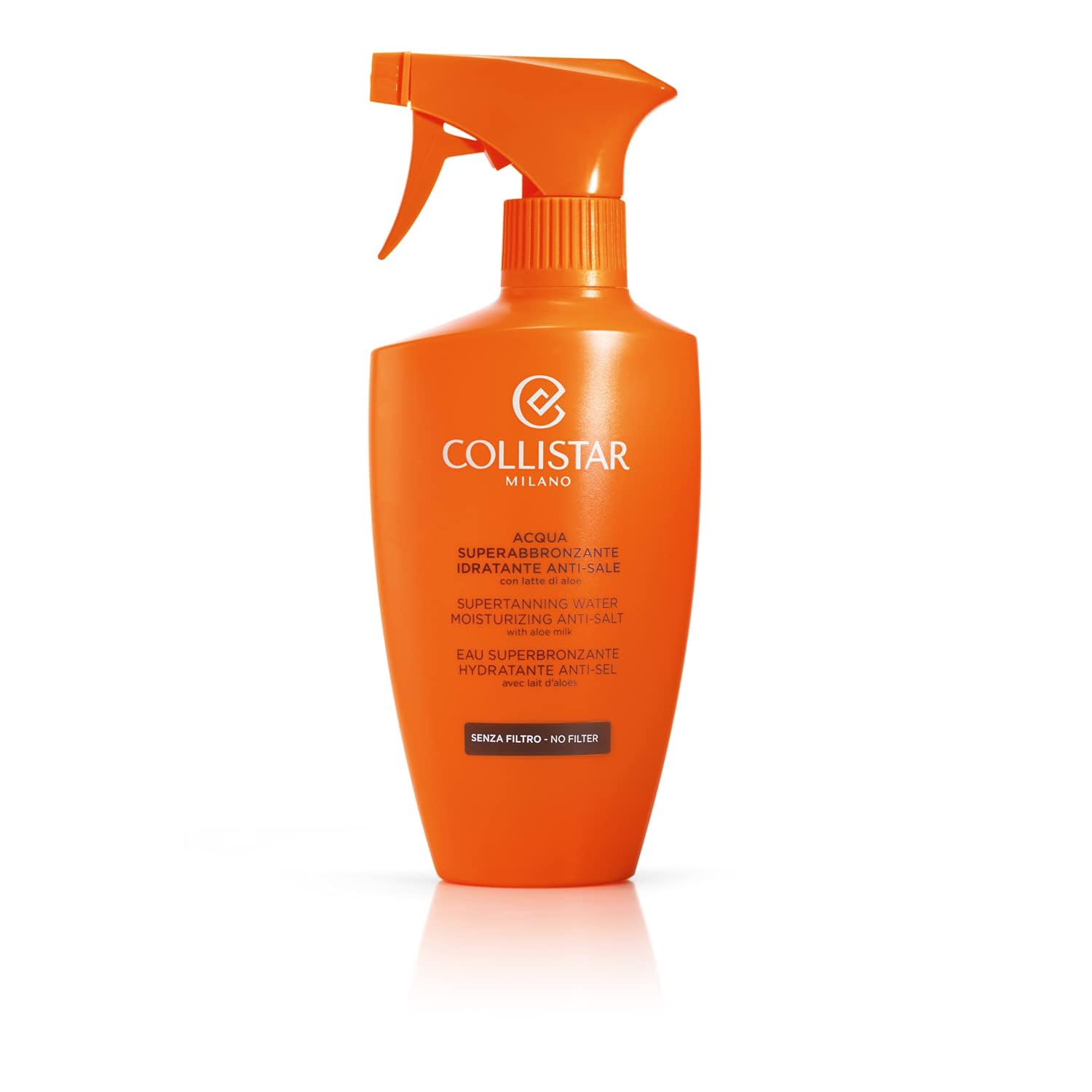 Collistar Acqua Superabbronzante Idratante Anti-Sale, Intensifica l'Abbronzatura, Azione Rinfrescante e Lenitiva per Corpo, Viso e Capelli, Senza SPF, 400 ml