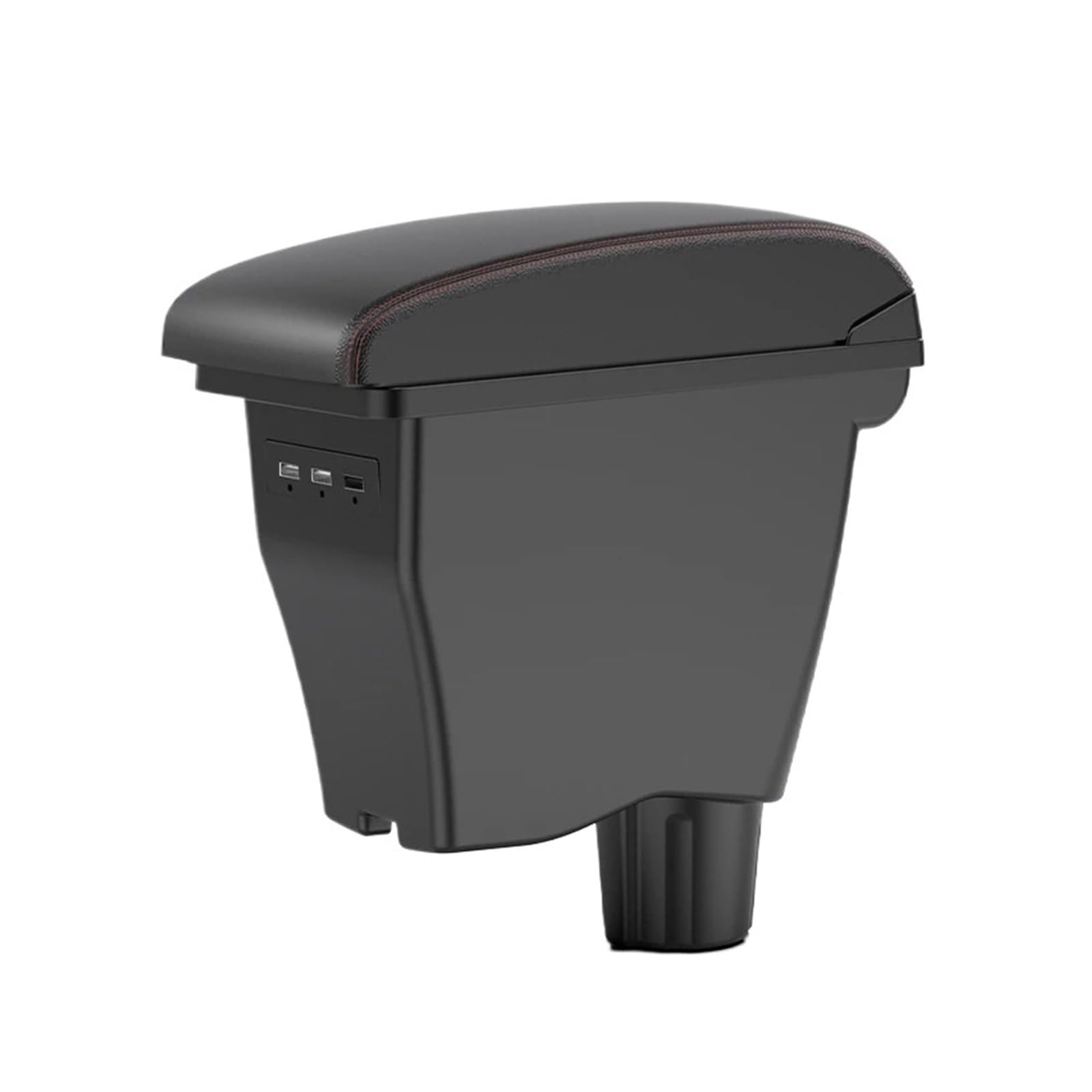 UMDJJU For Smart For Fortwo For For 453 Armrest Car Box Retrofit Parts Interior Storage Car Centre Console Armrest Box(A1 Black red Corium)