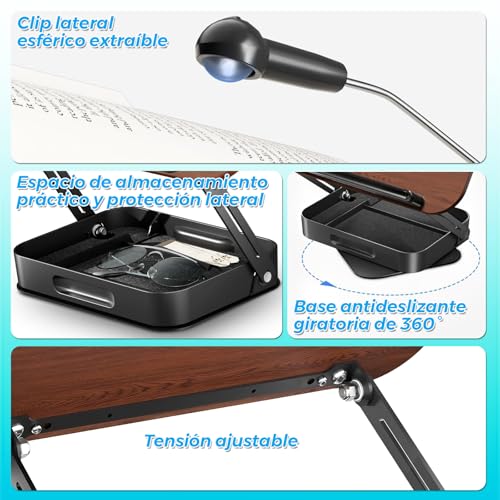 Support à livres en bois Joyzan pliable et pivotant à 360° - 2