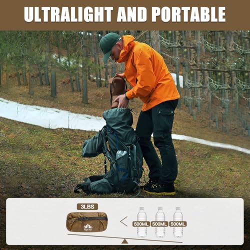 Image of Night Cat Ultralight Tent 1 Person for Professional Backpacker Hiker 2 LBS Only Lanshan Backpacking Bivvy Ground Tent Heavy Rain Waterproof Trekking Pole Not Included