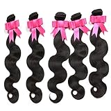 New Synthetic Hair Body Wave 5 Bundles 300Gm Same Texture As Human Hair Black Hair Synthetic Hair Bundles Full Head Soft Synthetic Hair Weft …