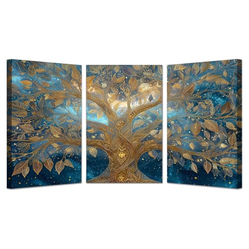 Œuvres d'art de l'Arbre d'Or pour habiller un mur vide : 3 tableaux muraux encadrés