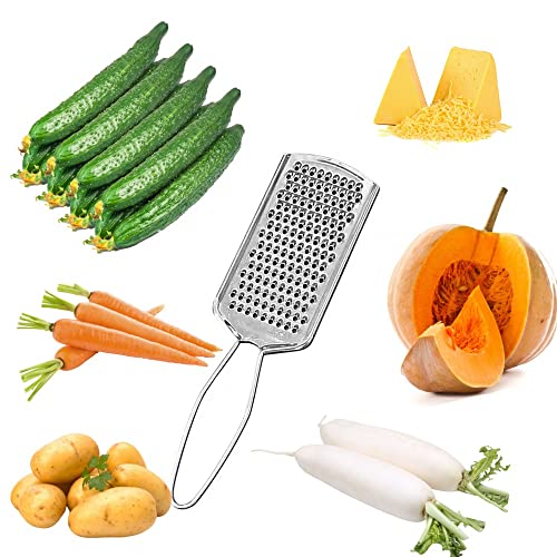 Yuanyoutong Cheese Graters With Handle, 3 Pcs Handheld Stainless Steel Lemon Zester For Kitchen, Carrot Small Graters, Mini Durable Flat Shredders With Hollow Handle For Vegetable, Fruit, Chocolate #TOP6