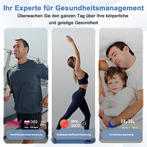 Blackview Smartwatch R3 Herren Damen Fitnessuhr,1,3 Zoll Smart Watch, Armbanduhr mit Pulsmesser Schlafmonitor Musiksteuerung SpO2,Schrittzähler Uhr Sportuhr, Aktivitätstracker für Android iOS,Schwarz - Image 6