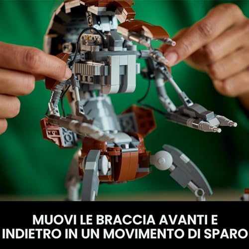 Modello Droideka di Star Wars per costruire e visualizzare, figura da collezione di droide di distruttore costruito in mattoni per il 4 maggio Be with You, idea regalo per fan di Star Wars per - Lego - Immagine 2