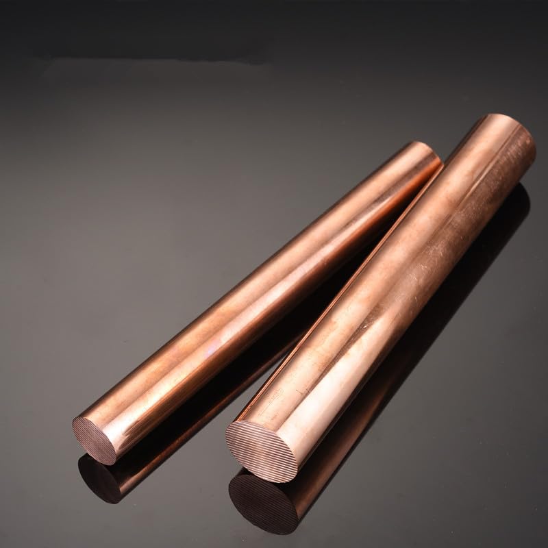 Pure Copper Round Rod, Length 400mm Grounding Copper Rods for Gardening, Diameter 12-45mm Copper Ground Rod for Pool 1pc(22mm)