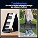 Rhymo Folding Piano Keyboard, 61 Keys Sensitive Electric Piano, Weighted Portable Electric Keyboards with Bluetooth MIDI, Digital Foldable Keyboard for Beginner (Black)