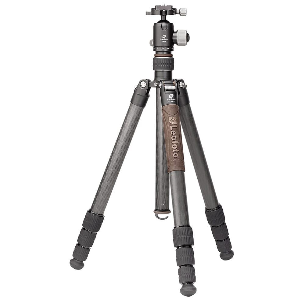 Leofoto - Urban - Carbon Tripod For Cameras - Load capacity of 10kg - Extendable Feet - Min. Height of 21 cm to a Max. Height of 166 cm - LX-324CT + Ballhead XB-38