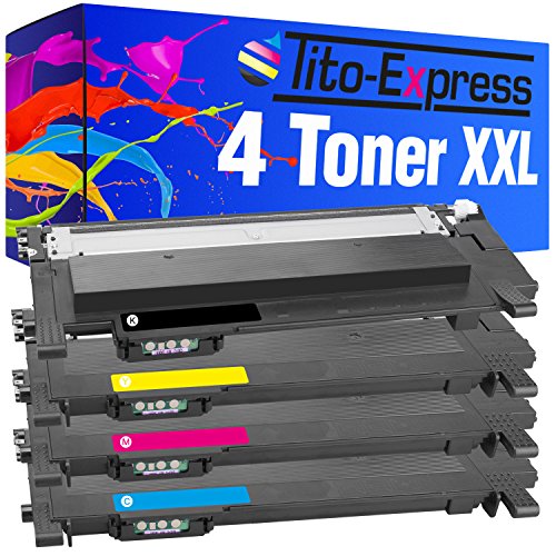 Tito-Express PlatinumSerie 4 Toner XXL Compatible con Samsung CLT-404S C430W C480W C480FN C480FW SL-C430 SL-C430W SL-C480W SL-C480 SL-C480FW SL-C480FN | Black 1,500, Color 1,000 páginas