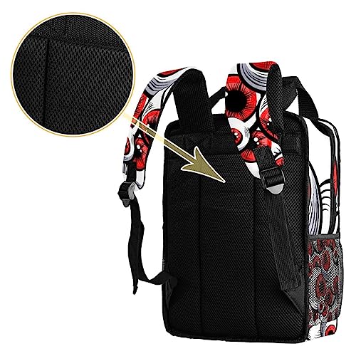 Sac à dos d'Halloween pour garçons rouge multicolore réglable - 4