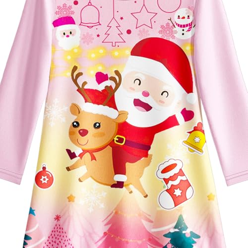 Reindeer Deer Christmas Dress Cosutme for Toddler Girls Princess Casual Dress Long Sleeve Dress Clothes Christmas Elements2