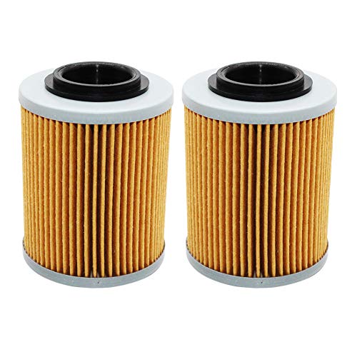 2 Pack Yerbay Motorcycle Oil Filter for Can-am Outlander 400 EFI XT 2011-2012 2014 / Outlander 400 HO EFI XT 400 2007-2010