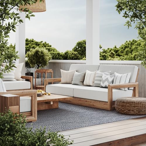 Image of nuLOOM Wynn Navy Solid Braided Indoor /Outdoor Area Rug, 6' x 9'