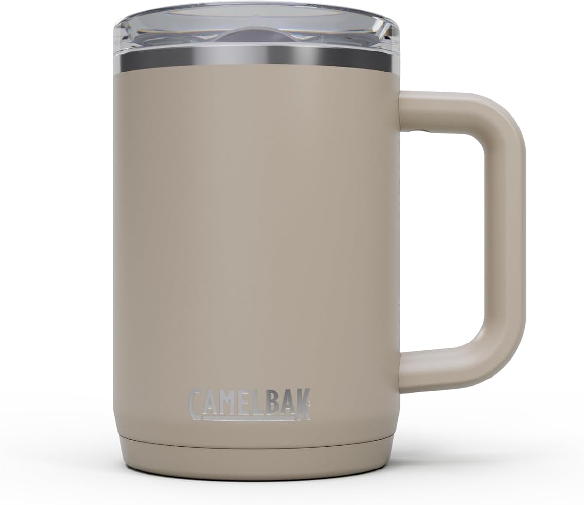 Thrive Mug Stainless Steel Drinkware 16oz, Stone | Secure Leak Resistant Lid, Temperature Control That Lasts, Hot or Cold Versatility, Comfortable Carry Handle