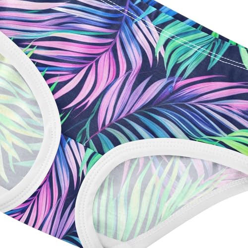Colorful Tropical Palm Leaves Painted Girls Underwear Toddler 2t Cotton Cute Panties Girl Designer Briefs Girls Undies4