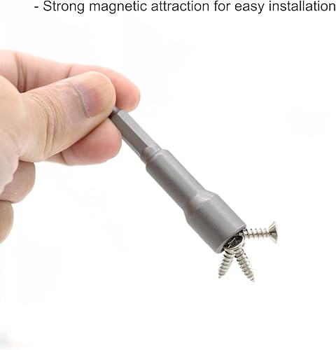 Miniatura 3 de Broca magnética de tuerca de 14 de pulgada con vástago hexagonal de 0.276 in, adaptador de enchufe de alimentación de cambio rápido, brocas