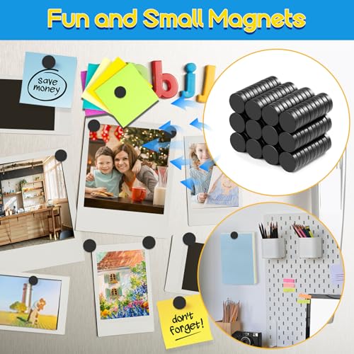 Image of Refrigerator Magnets, 120 Pcs Rare Earth Magnets Black, 10x3 mm