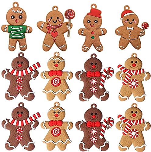 HERZWILD Christmas Gingerbread Ornaments Ginger Man Christmas Tree Hanging Ornaments Decorations (12-jiangbingrenbaby)