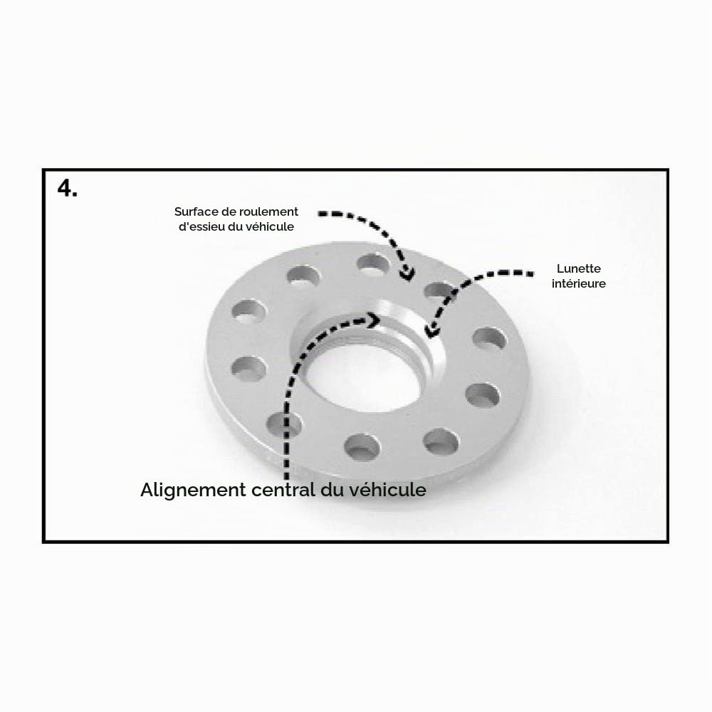 H&R Espaceurs de roues Système-DR 10mm par essieu - Cartouche de boulon 5x114,3 - Moyeu 66,0mm - Taille de boulon M12x1,5 - compatible avec Alpine/Renault/Dacia/Nissan/Fiat/Opel/Mercedes - Noir