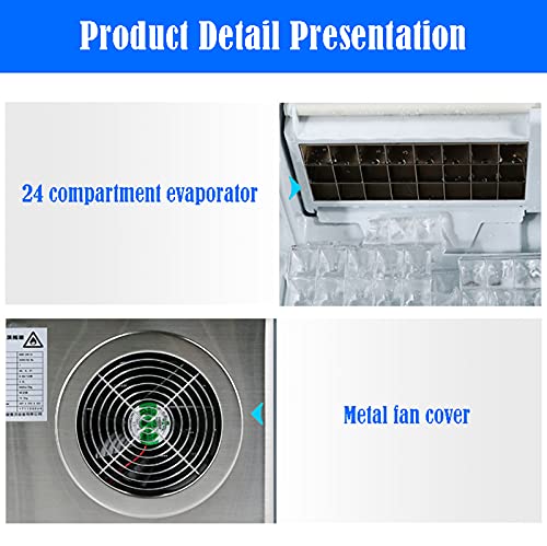 MHGD Elektrischer Eisbereiter, tragbar, kompakter Eiswürfelbereiter, selbstreinigende Tisch-Eismaschine, einfach zu… – Bild 4