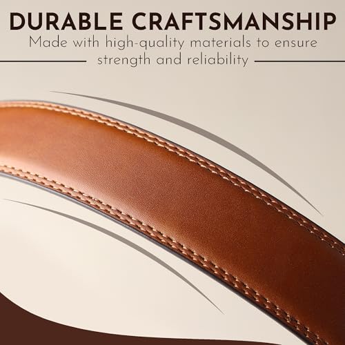 Image of Men's Vegan Leather Belt for Men, Formal /Casual,Autolock| Fit on up to 38 Inches Waist size