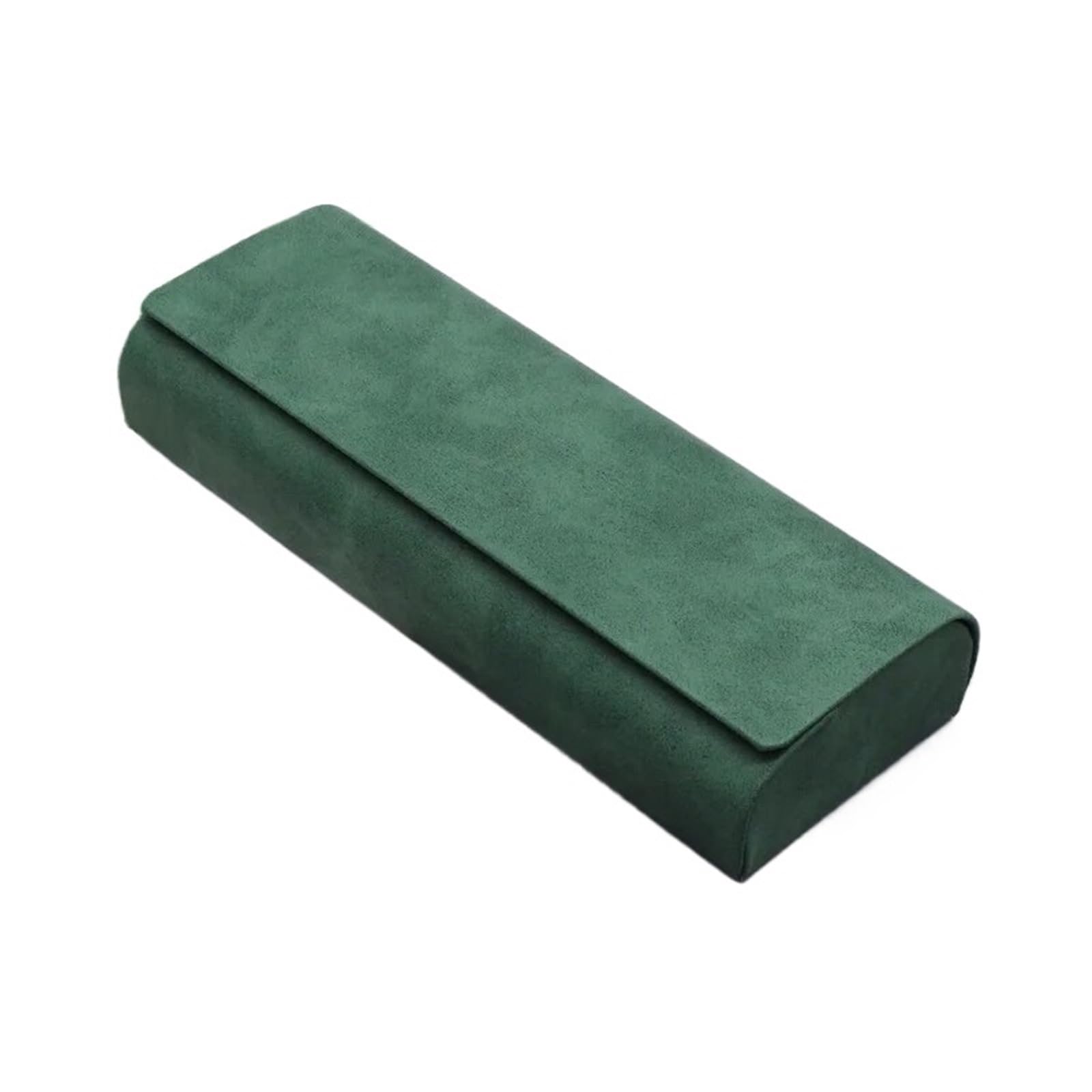 Brillenetui, Brillenetui for Damen und Herren, tragbar, faltbar, aus PU-Leder, bruchfest(Green)