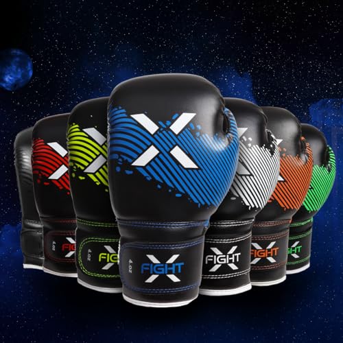 Image of FightX Kids Boxing Gloves Junior 4oz, 6oz Training Boxing Gloves for Girls and Boys Fighter Boxing Gloves MMA PU Leather Sparring Boxing Gloves Set for Children