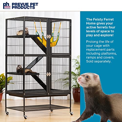 Prevue Pet Products 485 Feisty Ferret Home with Stand, Black Hammertone Small - Image 5