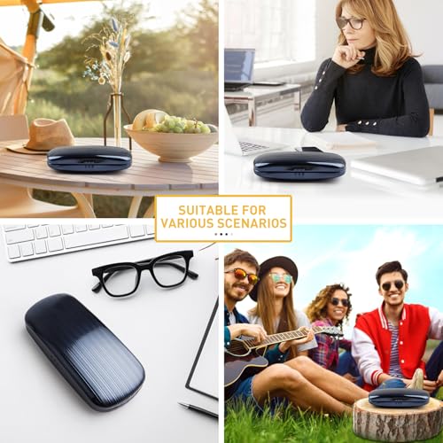 Image of Hard Shell Sunglasses Case, Portable Aluminum Alloy Glasses Case Protective Eyeglasses Cases for Men Women