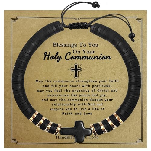First Communion Gifts for Girls & Boys, Baptism Gifts Cross Bracelet for Girls,Boys, Kids for Age 3+