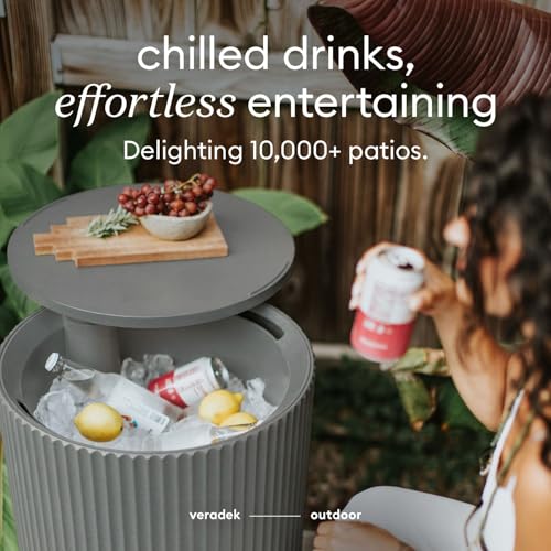 Image of Veradek Cooler Side Table - Outdoor Cooler Table and Ice Chest