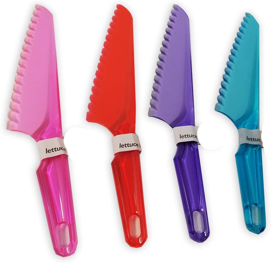 Premium Plastic Lettuce Knives/Cake Knife w/Serrated Edge