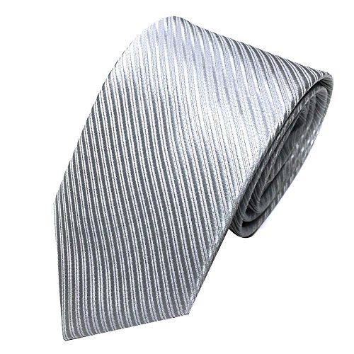 Corbata Negra Hombres Boda Corbatas Y Pañuelo Esmoquin Slim Uni Tie Adecuado para el Trabajo Diario, Boda de Negocios, Novio, Banquete, etc, plata, Talla única