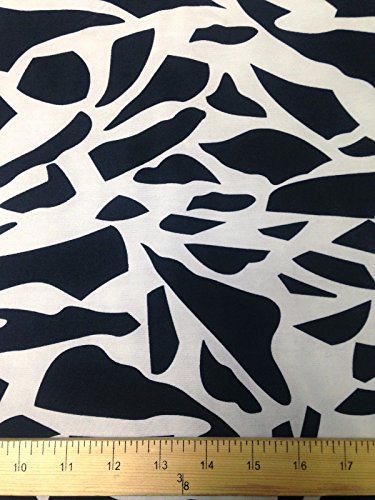 Black & White Mosaic Pattern On Stretch Lightweight Single Span Knit Jersey Polyester Spandex Fabric By The Yard #TOP3