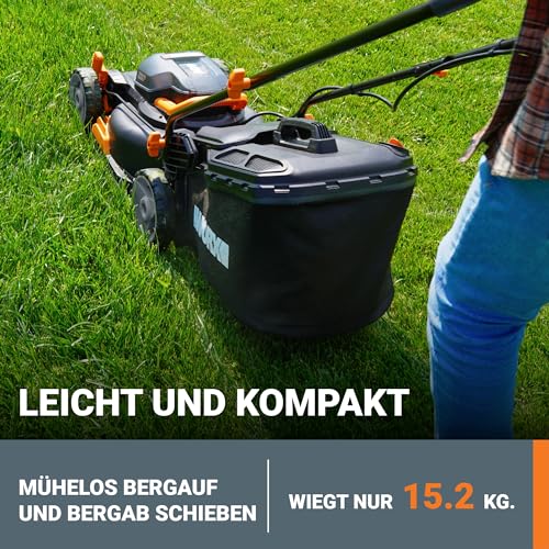 WORX WG743E Akku-Rasenmäher 40V, 40cm Schnittbreite