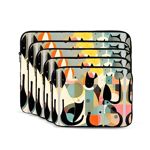 Mid-Century Modern Art Cat Laptop Sleeve Case 15 Inch Suitable For Notebook Computer Tablet Traveling Carrying Simple Case2