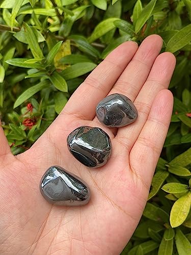 Image of GAF TREASURES 1 /2 LB Hematite Tumbled Stones, Polished Natural Hematite Gemstone, Hematite Healing Crystals (Hematite)