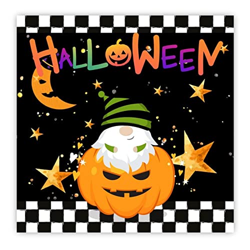 Panneau en bois Halloween citrouille pour cuisine et chambre