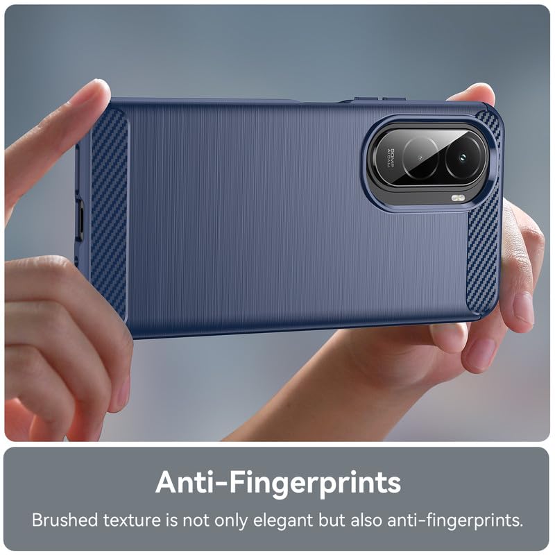 Image of Basic Case for Poco M7 Plus 5G (Carbon Fibre Blue)