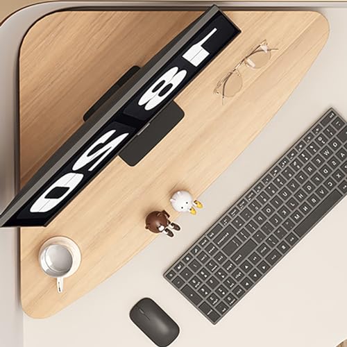 Support de moniteur d'angle en bois étagère triangulaire premium de bureau - 2