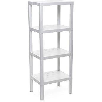 Tatay Lombok Shelf, 4 shelves, polypropylene, BPA free, wood effect, anti-slip bumpers, Max 10 kg, by shelf, easy assembly. M